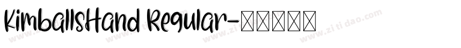 KimballsHand Regular字体转换